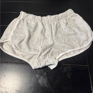 PINK Victoria's Secret Heather Light Gray Athletic Lounge Shorts